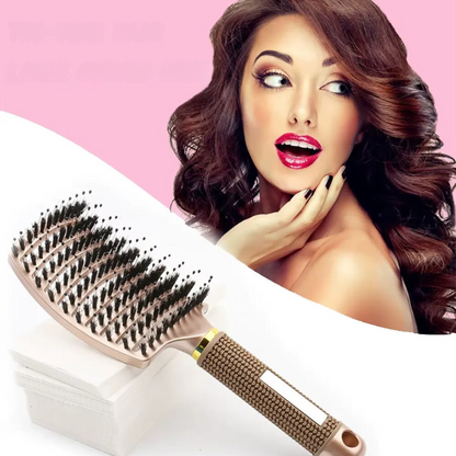 Styling- en massageborstel met nylon haren – CURLCARE SMOOTH - Glamorix