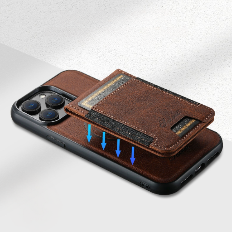 Luxe telefoonhoes met kaarthouder en premium bescherming – VAULTIER GripCase - Glamorix