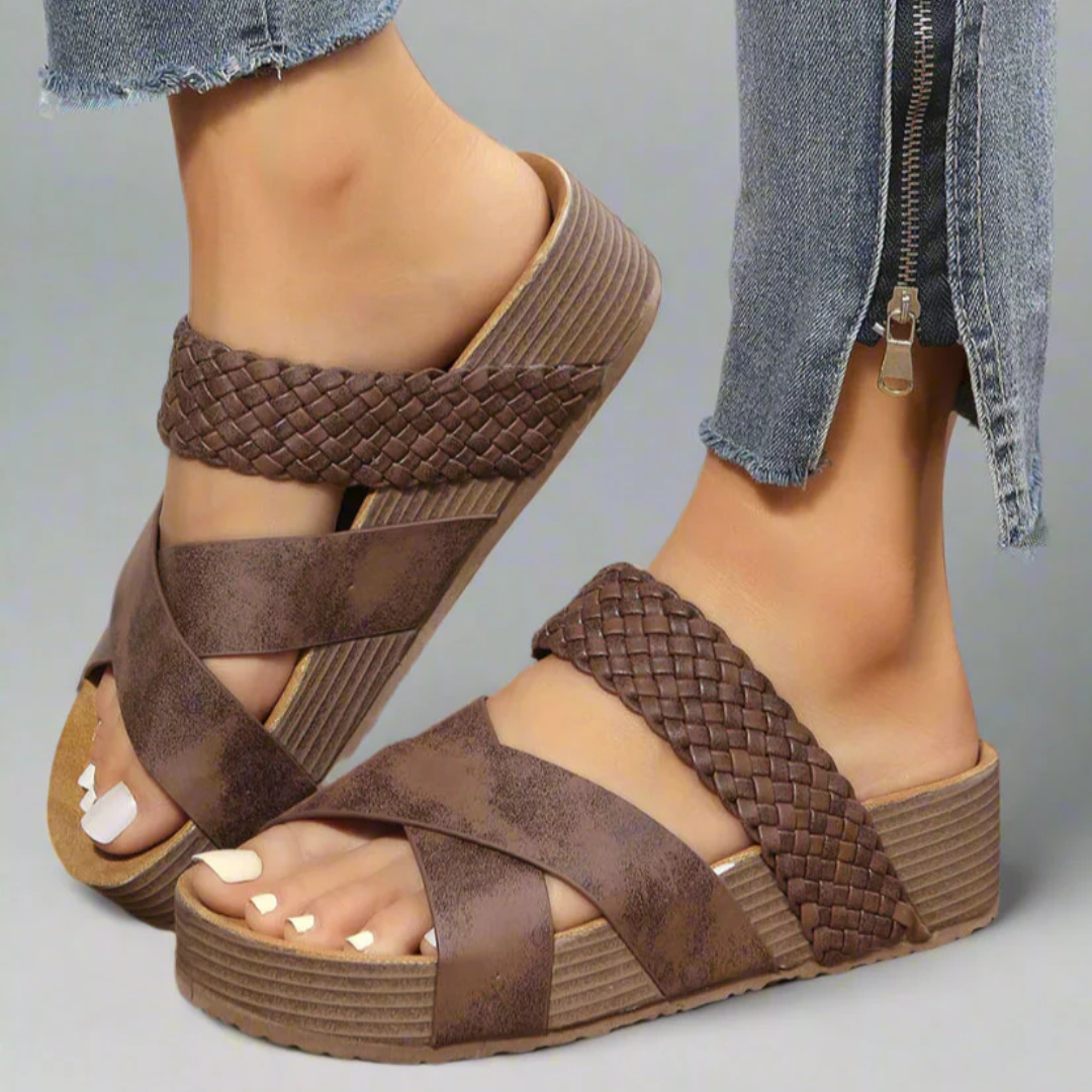Moderne dames sandalen met dikke zool en comfortabel voetbed – SoleviaLift - Glamorix