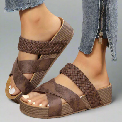 Moderne dames sandalen met dikke zool en comfortabel voetbed – SoleviaLift - Glamorix