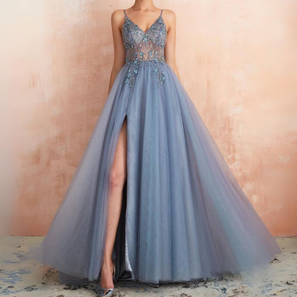 SERENA - Elegante tule jurk met verfijnde versieringen
