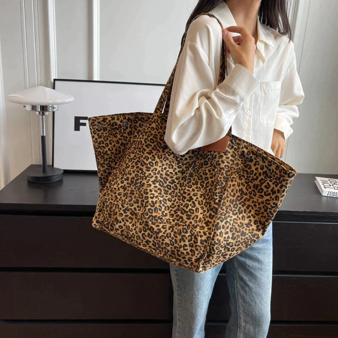 PantheraLuxe - Stijlvolle Handtas met Luipaardprint