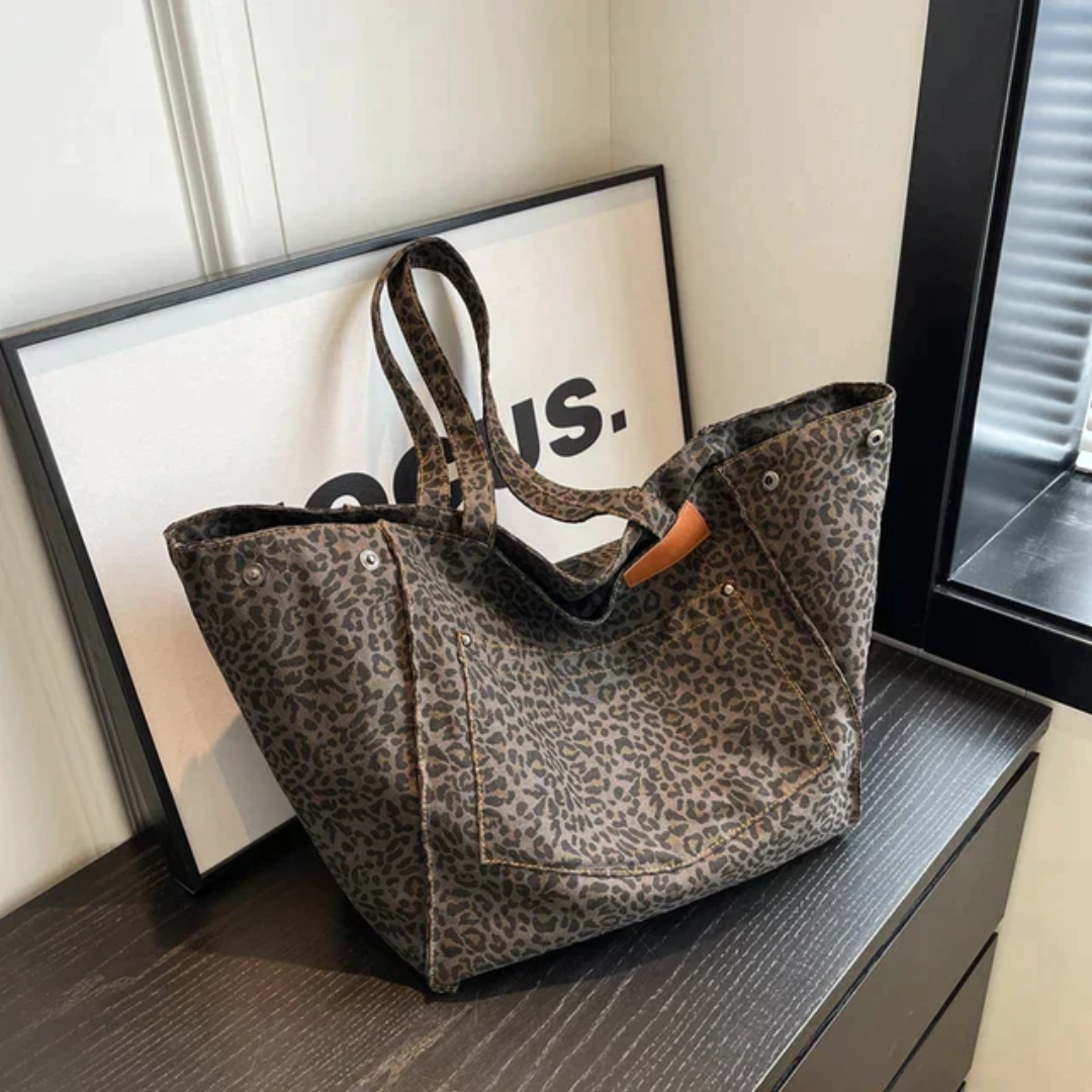 PantheraLuxe - Stijlvolle Handtas met Luipaardprint