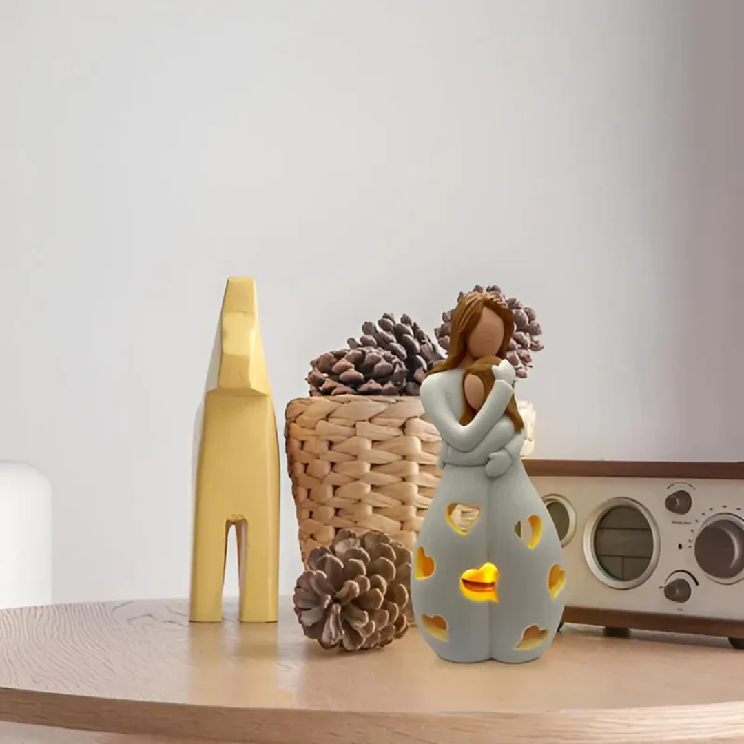 EternalBond - Omhelzende Moeder en Dochter Kaarshouder