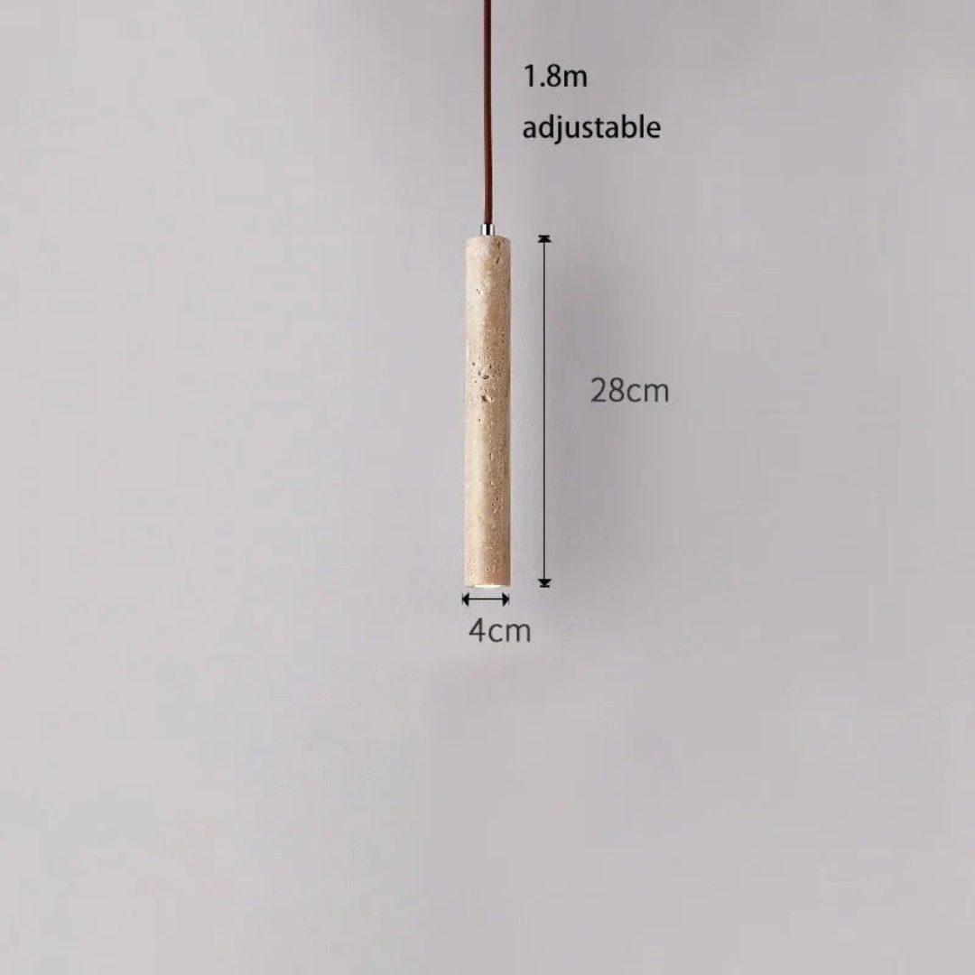 LumoLine - Minimalistische Travertijn Wabi-Sabi Stijl LED Kroonluchter