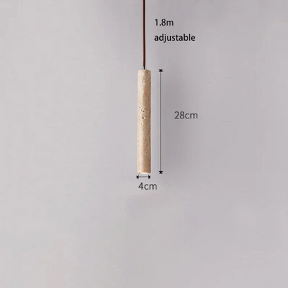 LumoLine - Minimalistische Travertijn Wabi-Sabi Stijl LED Kroonluchter