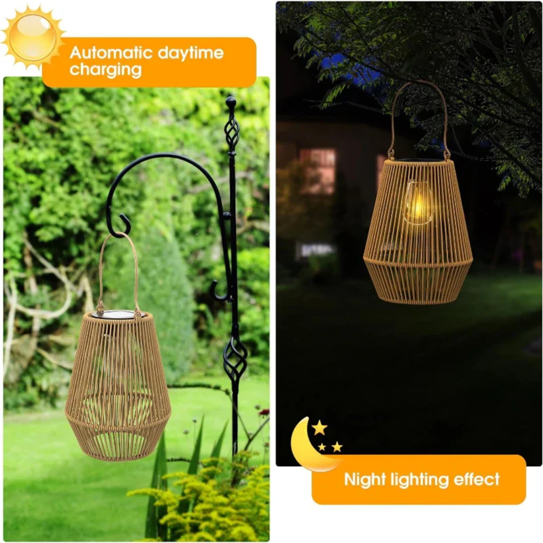 SunWeave - Handgeweven Waterdichte Solar Tuinlamp