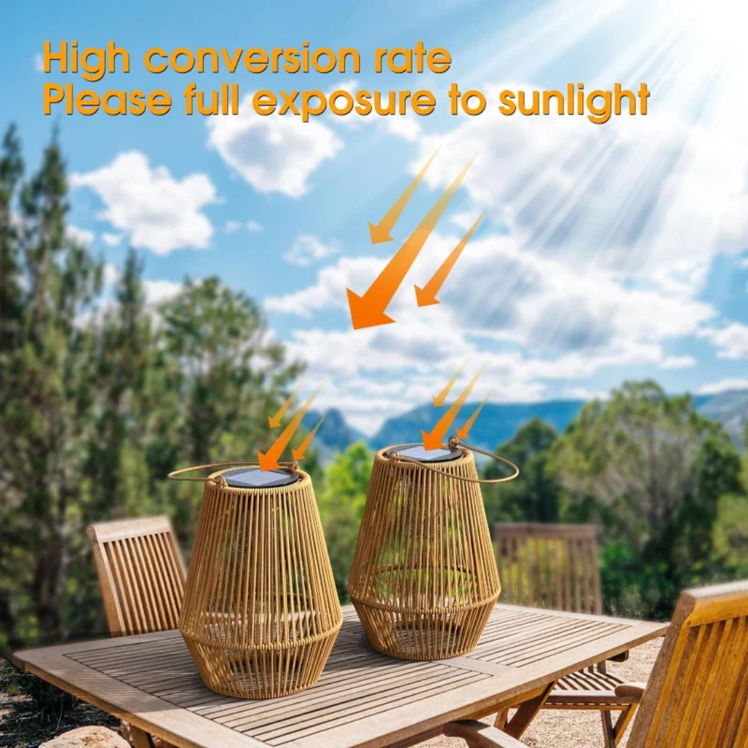 SunWeave - Handgeweven Waterdichte Solar Tuinlamp
