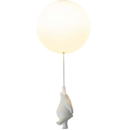 Betoverende Kinderkamer Hanglamp met Beer en Ballon – TeddyGlow