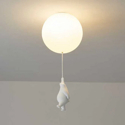 Betoverende Kinderkamer Hanglamp met Beer en Ballon – TeddyGlow
