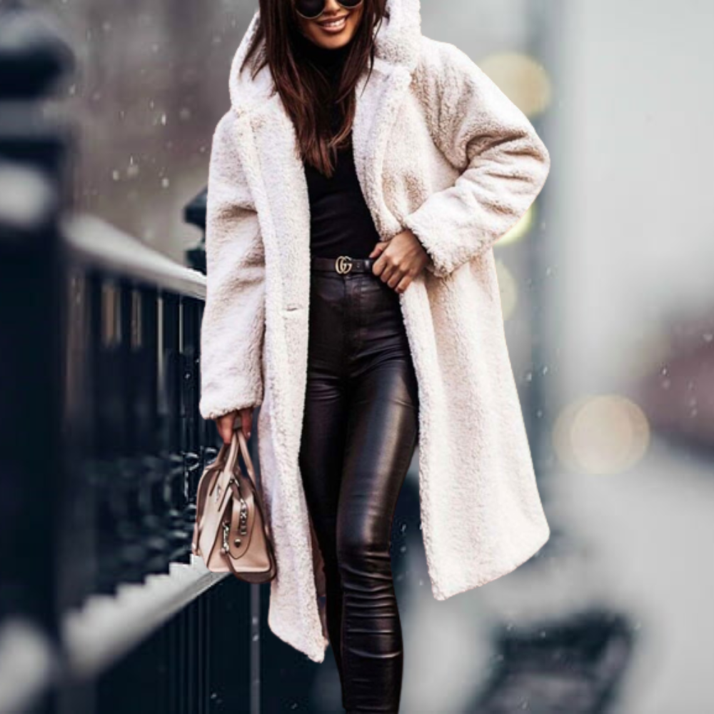 LIV - Oversized fleecejack met capuchon voor dames