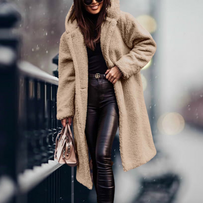 LIV - Oversized fleecejack met capuchon voor dames