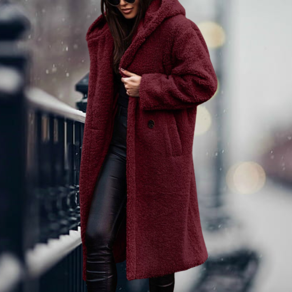 LIV - Oversized fleecejack met capuchon voor dames