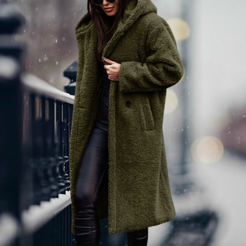 LIV - Oversized fleecejack met capuchon voor dames