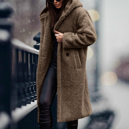 LIV - Oversized fleecejack met capuchon voor dames