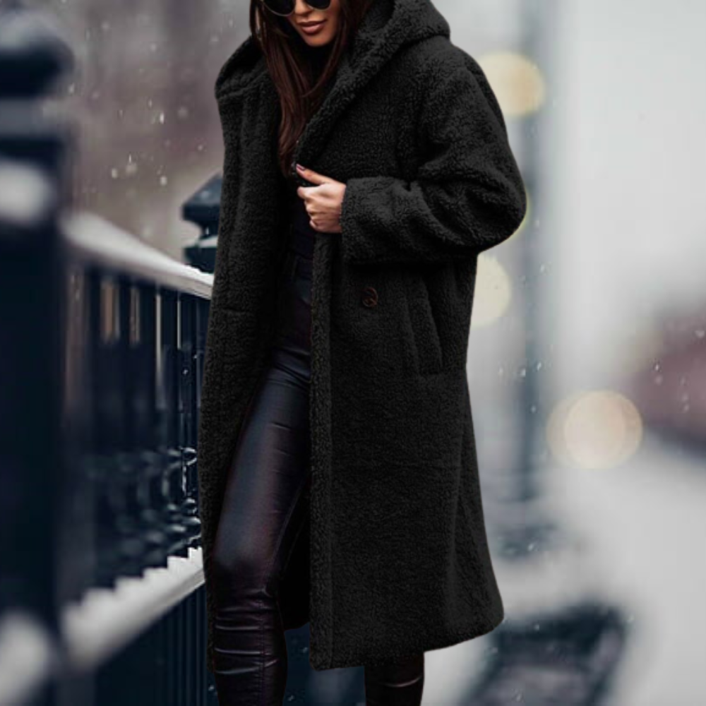 LIV - Oversized fleecejack met capuchon voor dames