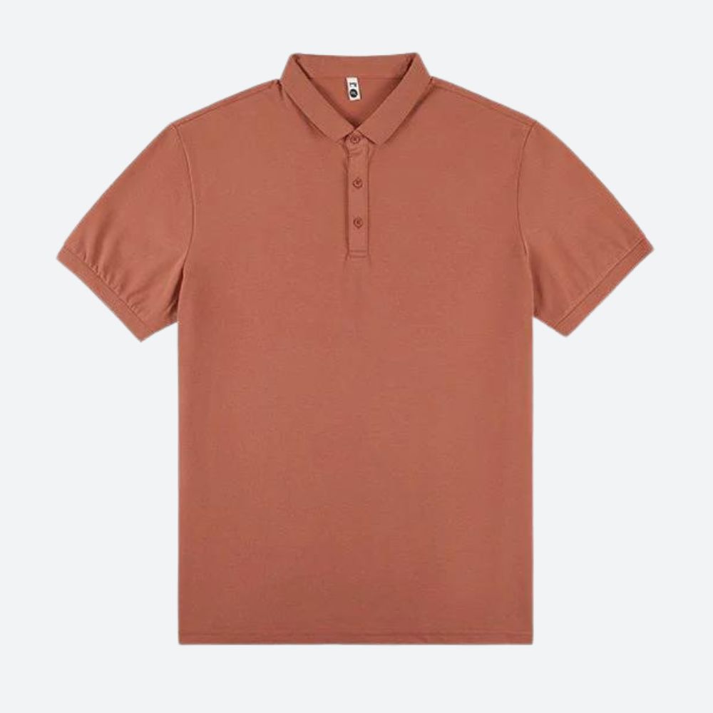 Stijlvolle herenpolo met korte mouwen en moderne afwerking – LUCENTO - Glamorix