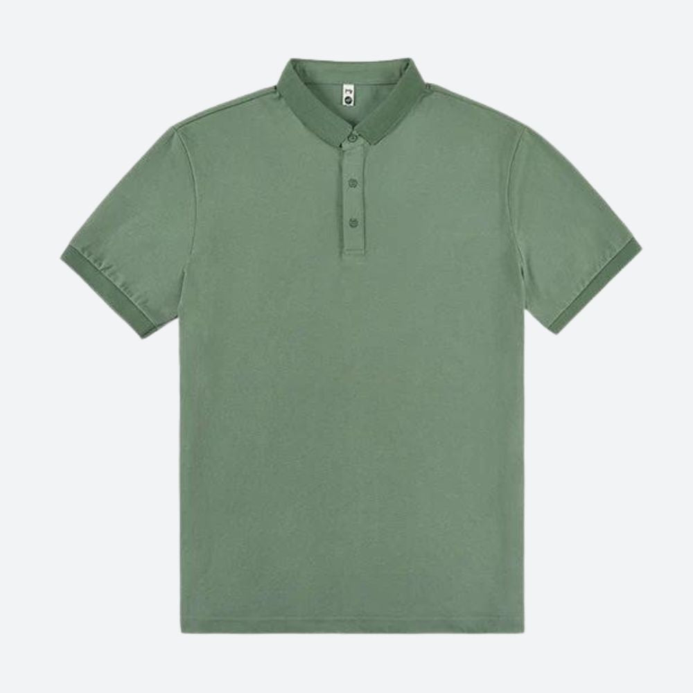 Stijlvolle herenpolo met korte mouwen en moderne afwerking – LUCENTO - Glamorix