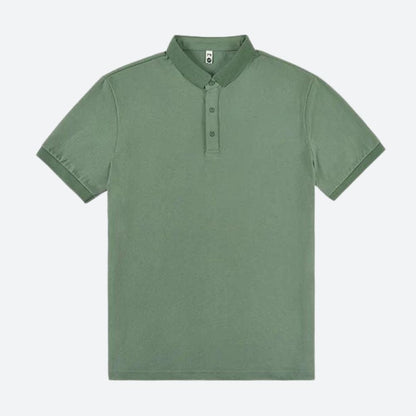Stijlvolle herenpolo met korte mouwen en moderne afwerking – LUCENTO - Glamorix