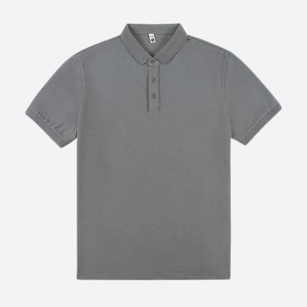 Stijlvolle herenpolo met korte mouwen en moderne afwerking – LUCENTO - Glamorix