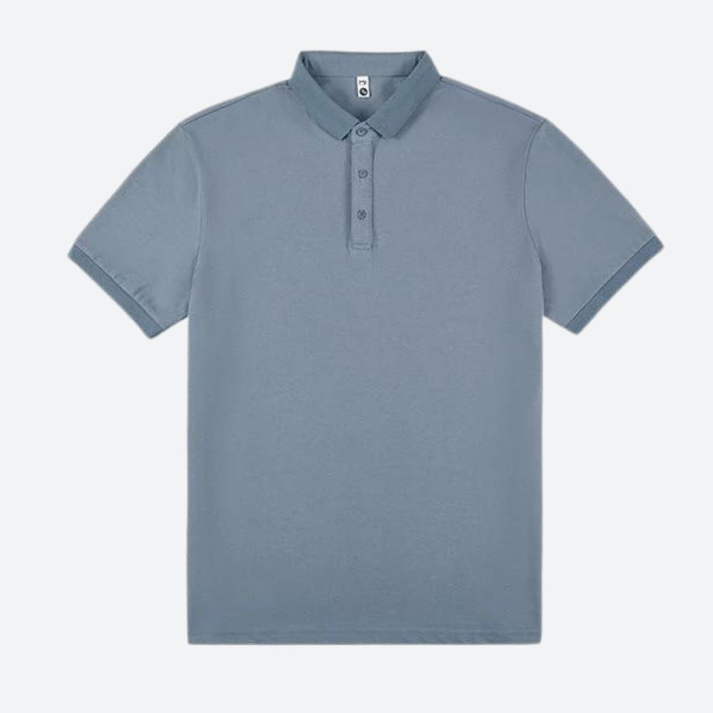 Stijlvolle herenpolo met korte mouwen en moderne afwerking – LUCENTO - Glamorix