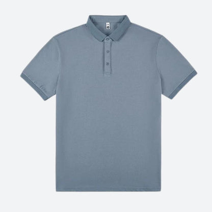 Stijlvolle herenpolo met korte mouwen en moderne afwerking – LUCENTO - Glamorix