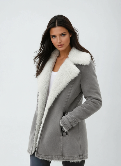 Jacky - Winterjas Dames | Bontkraag & Knopen - Glamorix