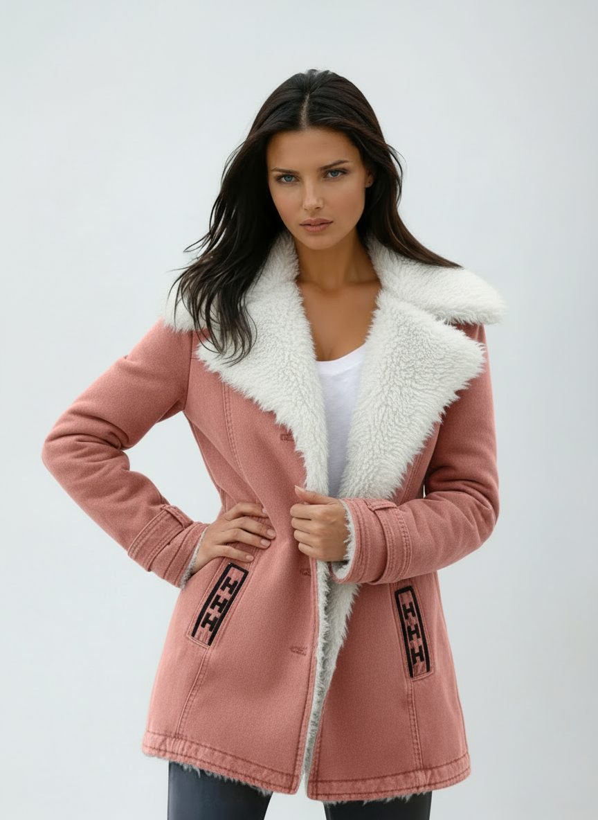 Jacky - Winterjas Dames | Bontkraag & Knopen - Glamorix