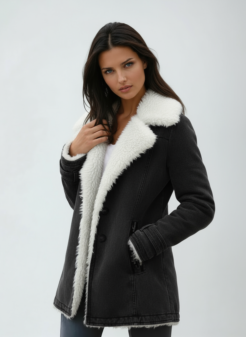 Jacky - Winterjas Dames | Bontkraag & Knopen - Glamorix