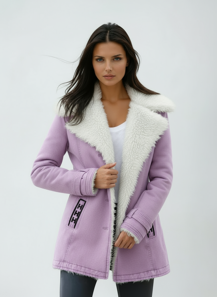 Jacky - Winterjas Dames | Bontkraag & Knopen - Glamorix