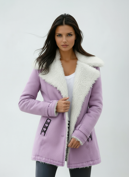 Jacky - Winterjas Dames | Bontkraag & Knopen - Glamorix