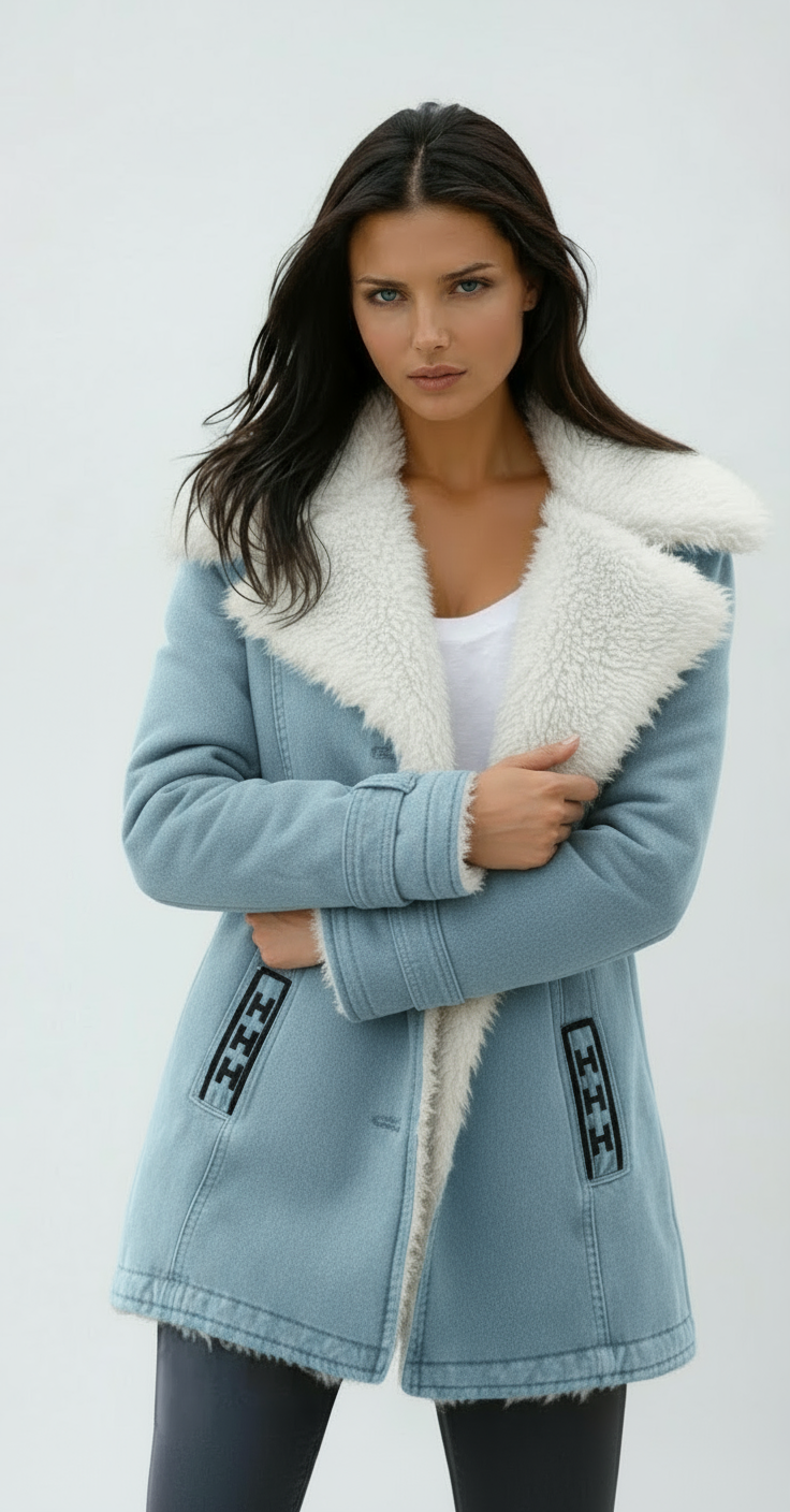Jacky - Winterjas Dames | Bontkraag & Knopen - Glamorix