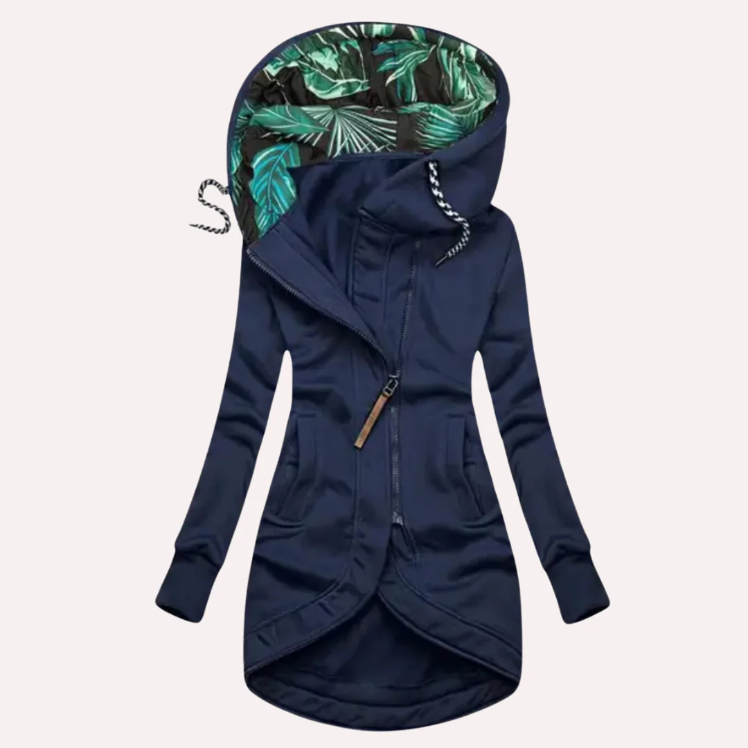 Flora winterjas voor dames met capuchon en ritssluiting, modern en comfortabel met pasvorm – NOVAWEAR - Glamorix