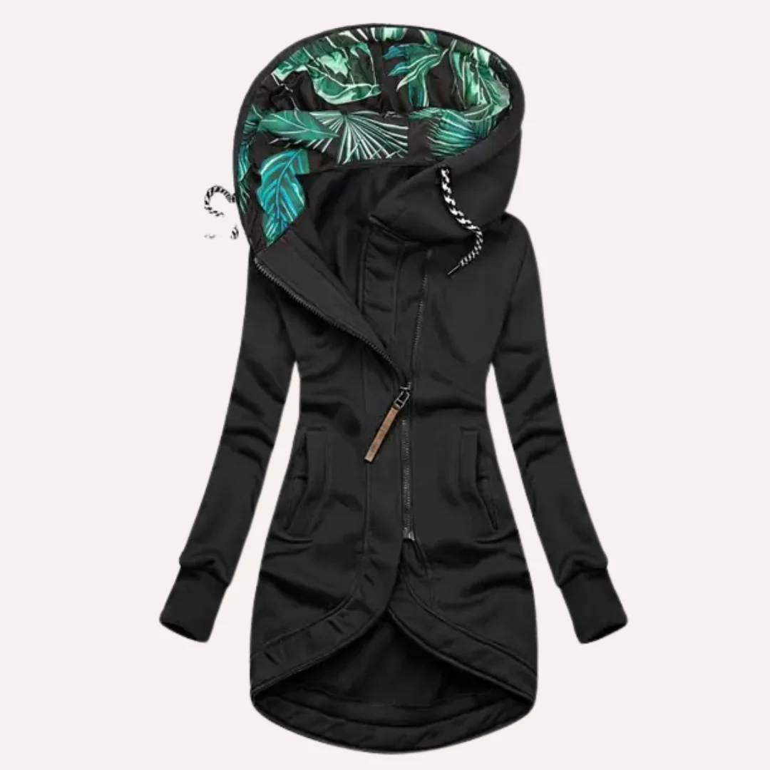 Flora winterjas voor dames met capuchon en ritssluiting, modern en comfortabel met pasvorm – NOVAWEAR - Glamorix