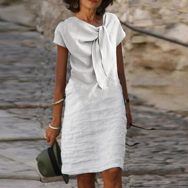 Tullia | Elegante jurk met strikdetail - Glamorix