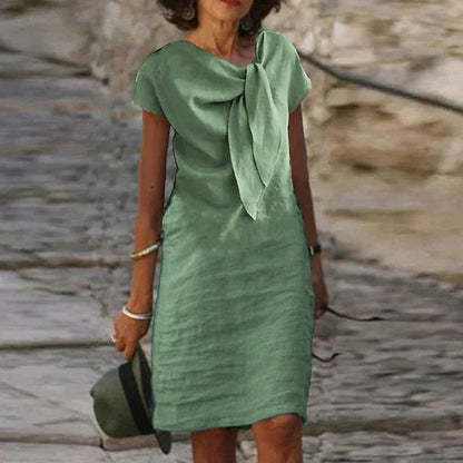 Tullia | Elegante jurk met strikdetail - Glamorix