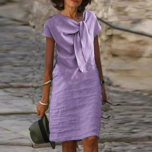 Tullia | Elegante jurk met strikdetail - Glamorix