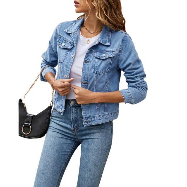 Dames denim jas, een casual denim look voor dames – NOVAWEAR - Glamorix