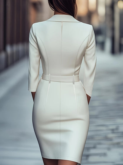 Wikkeljurk –  V-Hals & Ceintuur Taille - Glamorix