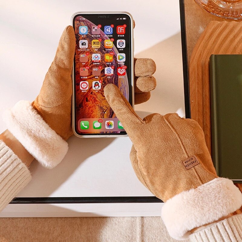 LILAC – Guantes de invierno cómodos y compatibles con pantalla táctil para mujer - Glamorix