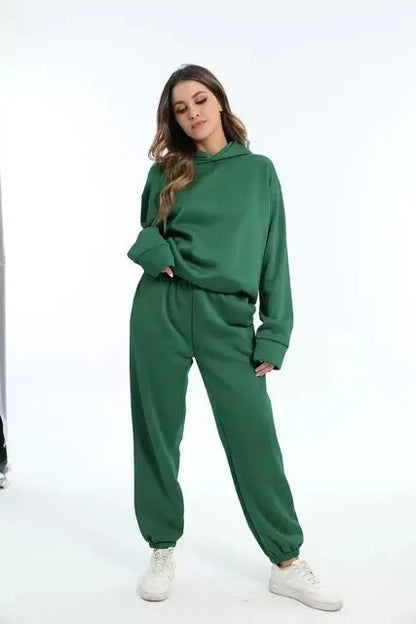 ARLET - Conjunto de chándal oversize de dos piezas con capucha para mujer - Glamorix
