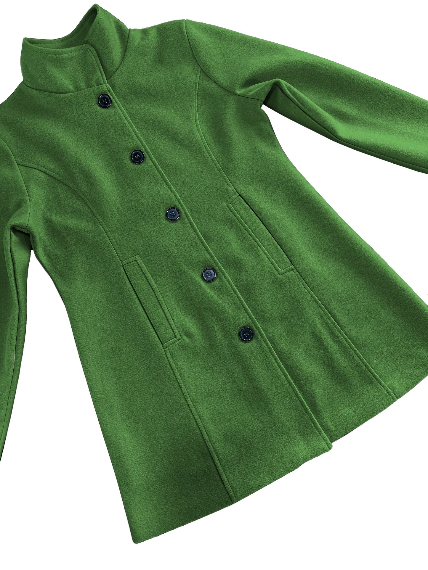 Wolmix jas voor dames met knoopsluiting en warmte - NOVA - Glamorix