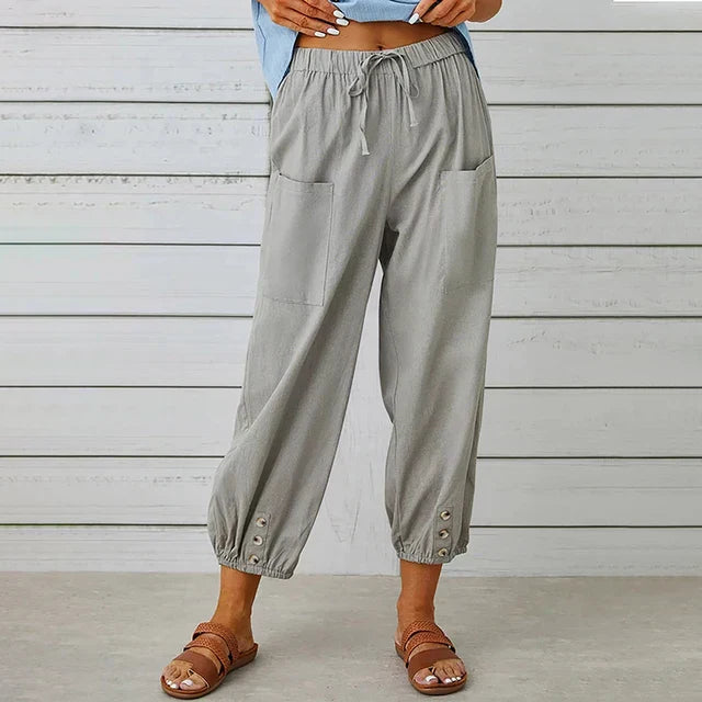 Luchtige zomerbroek met stijlvolle flair – AMELIA
