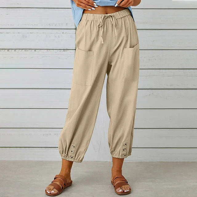 Luchtige zomerbroek met stijlvolle flair – AMELIA