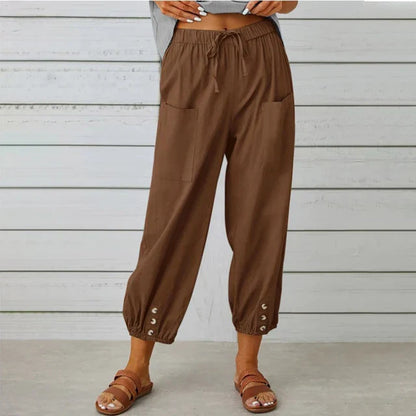 Luchtige zomerbroek met stijlvolle flair – AMELIA