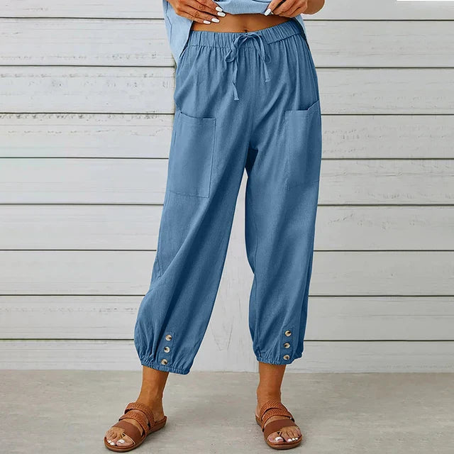 Luchtige zomerbroek met stijlvolle flair – AMELIA