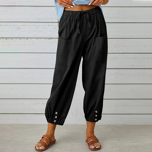 Luchtige zomerbroek met stijlvolle flair – AMELIA