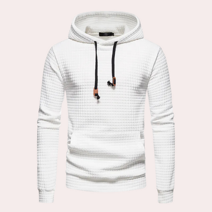 JORDAN - Heren hoodie met gestructureerde stof en verstelbaar trekkoord