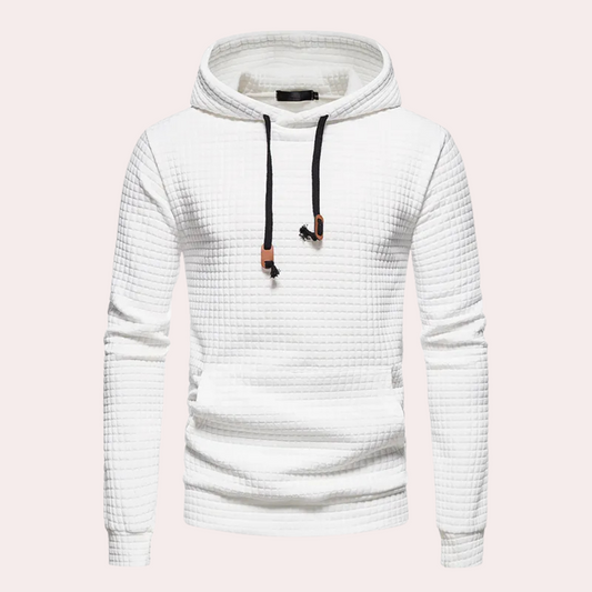 JORDAN - Heren hoodie met gestructureerde stof en verstelbaar trekkoord