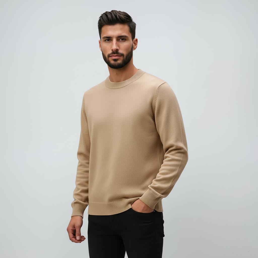 LUCA – Heren trui met ronde hals en minimalistische stijl - Glamorix